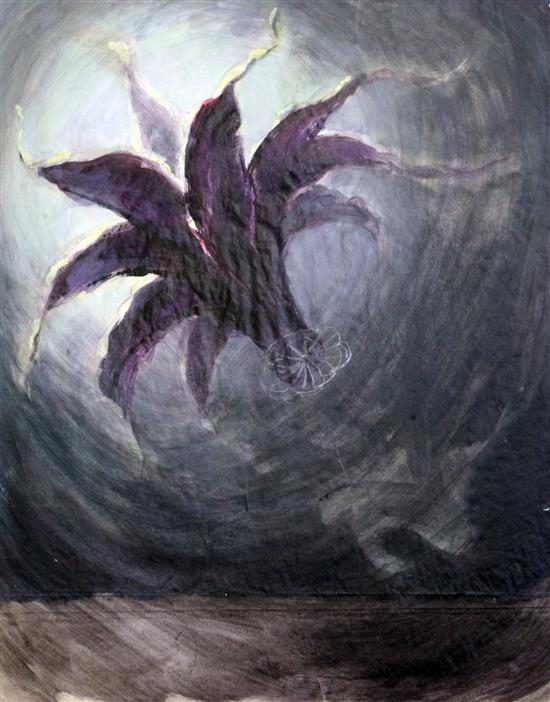 § John Tunnard (1900-1971) Flower form 19 x 16in.